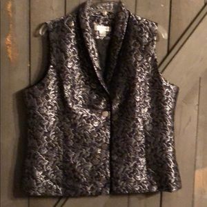 Shimmering silver ladies vest